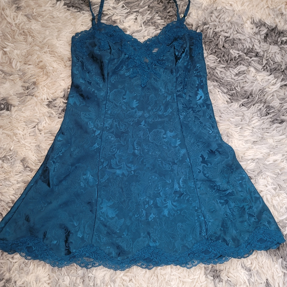 Victoria's Secret Teal Lace Chemise